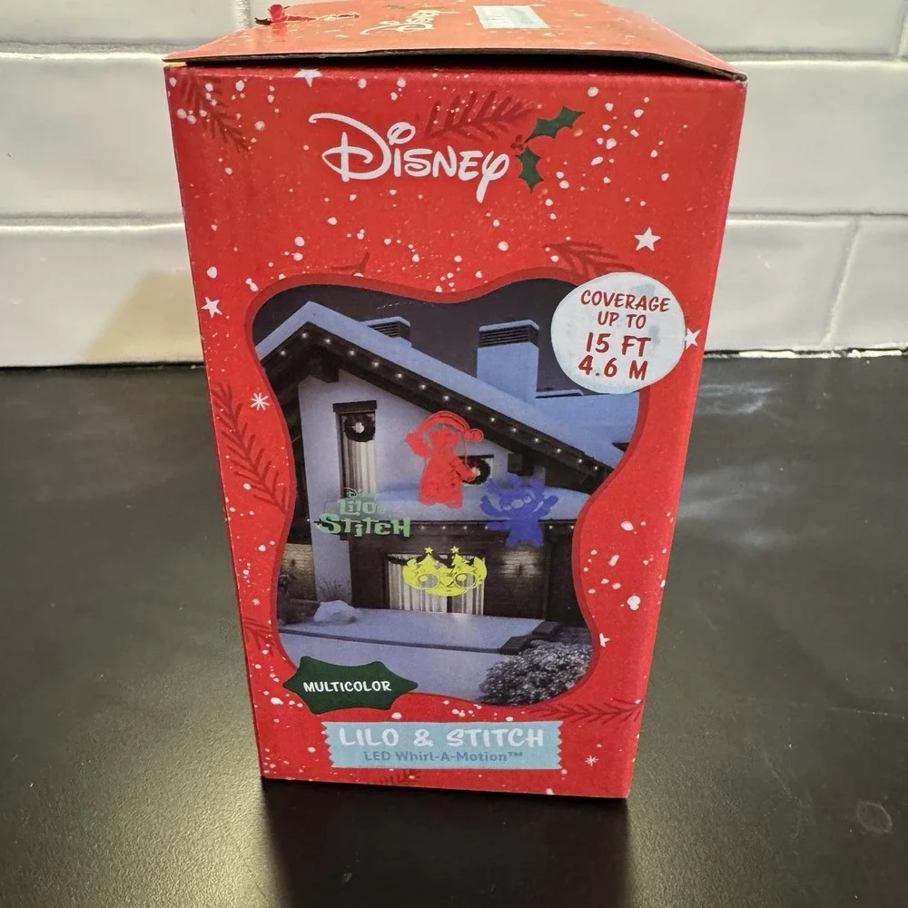 NEW Disney Lilo & Stitch Whirl-A-Motion LED Light Show Projector Multicolor‎